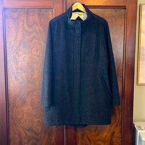 Pendleton Charcoal Grey Wool Campbell Coat with Cascade Stripe Lining